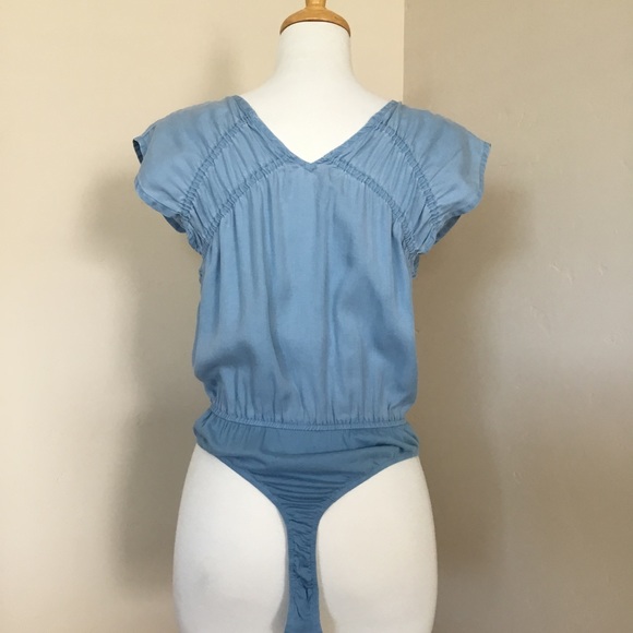 Free People Anthropologie Zaza Ruched Bodysuit Size XS - Picture 4 of 9